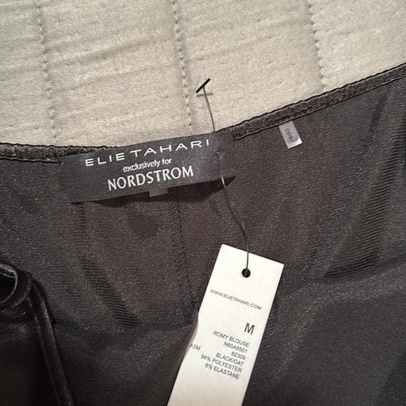 NEW Elie Tahari black satin cami top, Nordstrom exclusive - Picture 2 of 12